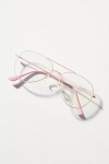 By Anthropologie Matte Wire Aviator Glasses In Pink