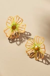 BY ANTHROPOLOGIE MEDIUM BEADED FLORAL POST EARRINGS