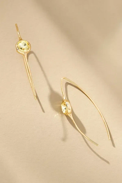 By Anthropologie Medium Thin Threader Earrings In Gold