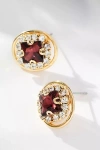By Anthropologie @merricksart X Anthropologie Bezel Crystal Post Earrings In Multi