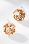 By Anthropologie @merricksart X Anthropologie Round Crystal Post Earrings In Gold