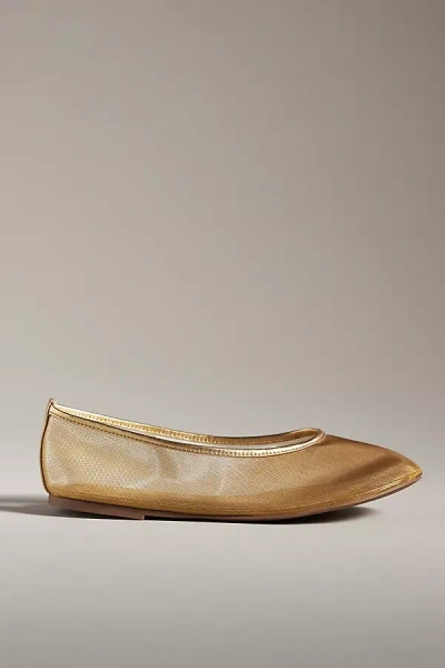 By Anthropologie Mesh Ballet Flats In Gold