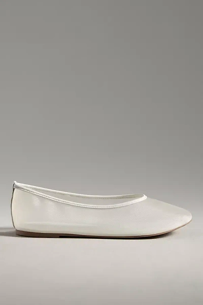 By Anthropologie Mesh Ballet Flats In White