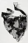 By Anthropologie Mesh Floral Lace Hair Scarf In Black