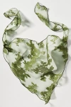 By Anthropologie Mesh Floral Lace Hair Scarf In Green