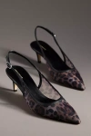 By Anthropologie Mesh Slingback Kitten Heels