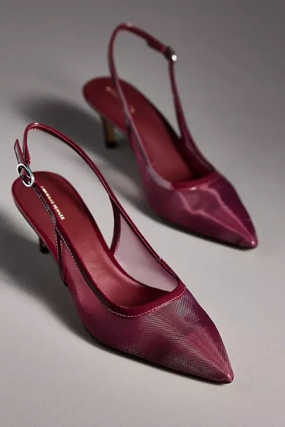 By Anthropologie Mesh Slingback Kitten Heels