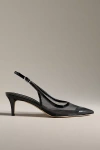 By Anthropologie Mesh Slingback Kitten Heels In Black