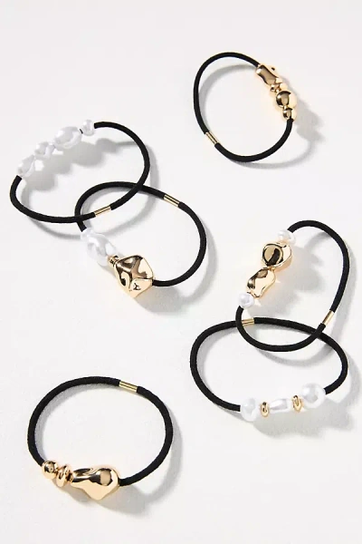 By Anthropologie Metal Bead Hair Ties, Set Of 6