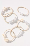 By Anthropologie Metal Bead Hair Ties, Set Of 6