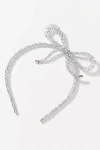 By Anthropologie Metal Bow Headband In Silver