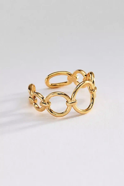 By Anthropologie Metal Chainlink Ring In Gold