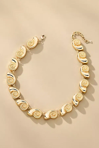 By Anthropologie Metal Conch Collar Necklace In Gold