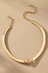 By Anthropologie Metal Crystal Collar Necklace In Brown