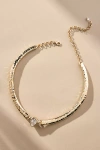 By Anthropologie Metal Crystal Collar Necklace In Gold