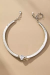 By Anthropologie Metal Crystal Collar Necklace In Silver
