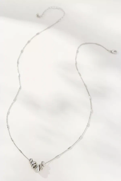 By Anthropologie Metal Donut Necklace In Silver