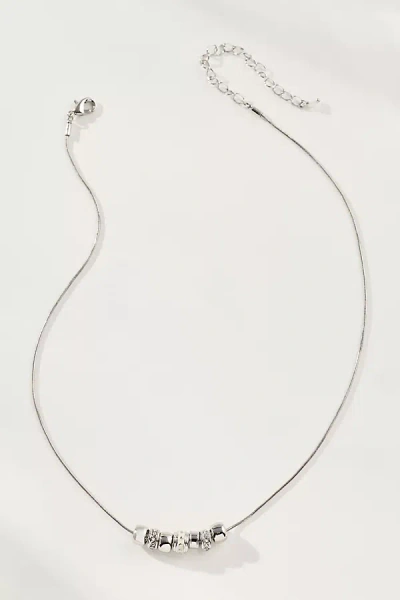 By Anthropologie Metal Donut Rope Necklace In Silver