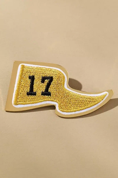 By Anthropologie Metal Flag Brooch In Gold