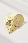 By Anthropologie Metal Heart Face Brooch In Gold