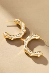 By Anthropologie Metallic Bamboo Hoop Earrings In Gold