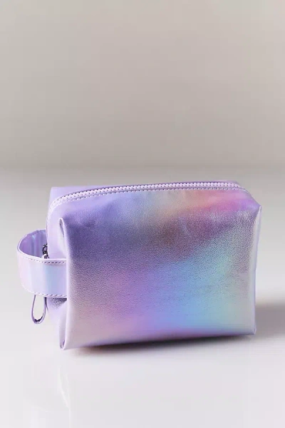By Anthropologie Metallic Cosmetic Bag In Purple