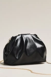 By Anthropologie Metallic Faux-leather Clutch In Black