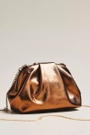 By Anthropologie Metallic Faux-leather Clutch In Gold