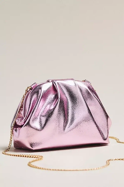 By Anthropologie Metallic Faux-leather Clutch In Pink