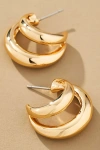 By Anthropologie Metallic Hoop Earrings In Gold