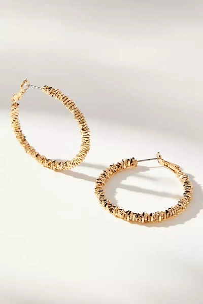 By Anthropologie Metallic Hoop Earrings In Gold