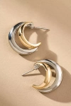 By Anthropologie Metallic Hoop Earrings In Multicolor