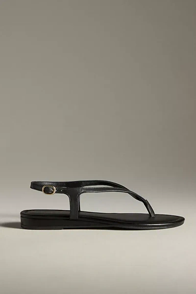 By Anthropologie Microwedge Thong Sandals In Black