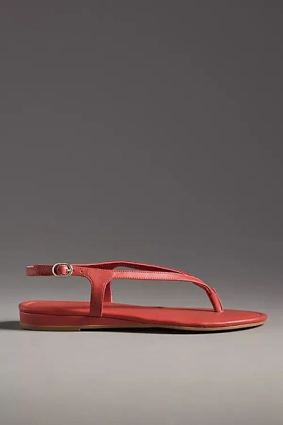 By Anthropologie Microwedge Thong Sandals In Orange