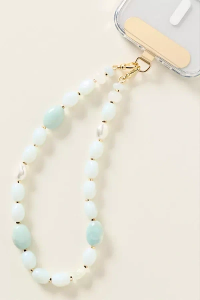 By Anthropologie Milky Beaded Phone Chain In Transparent