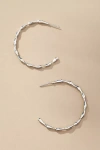 By Anthropologie Mini Bean Infinity Hoop Earrings In Metallic