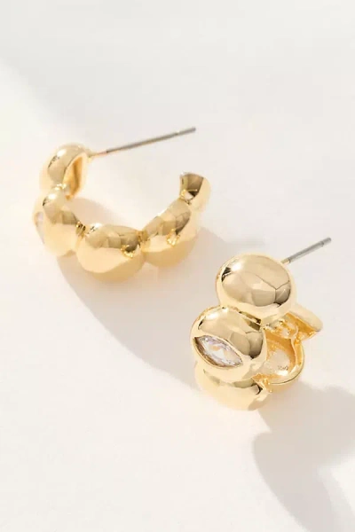 By Anthropologie Mini Bubble Hoop Earrings In Gold