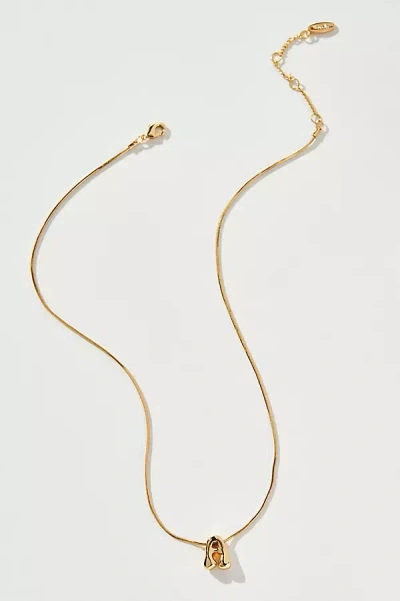 By Anthropologie Mini Bubble Letter Monogram Necklace In Alphabet