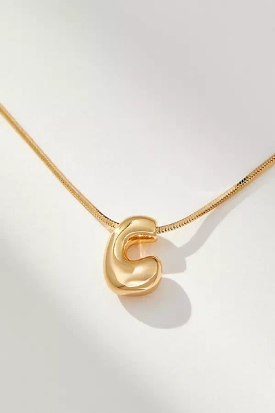 By Anthropologie Mini Bubble Letter Monogram Necklace In Multicolor