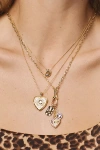 By Anthropologie Mini Bubble Letter Monogram Necklace In Multicolor