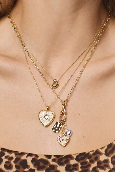 By Anthropologie Mini Bubble Letter Monogram Necklace In Multicolor