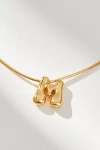 By Anthropologie Mini Bubble Letter Monogram Necklace In Multicolor