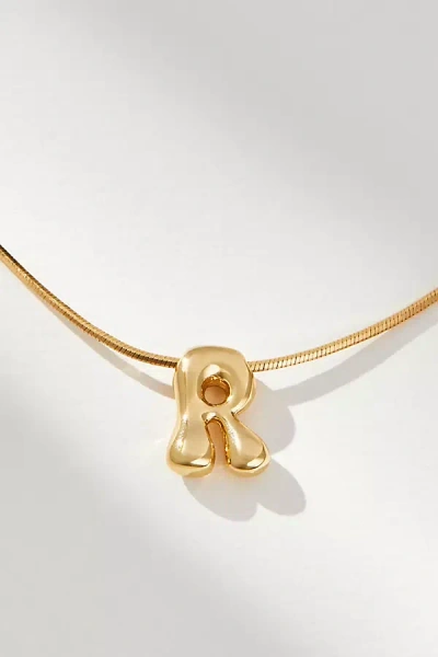 By Anthropologie Mini Bubble Letter Monogram Necklace In Multicolor