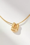By Anthropologie Mini Bubble Letter Monogram Necklace In Multicolor