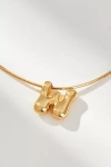 By Anthropologie Mini Bubble Letter Monogram Necklace In Multicolor