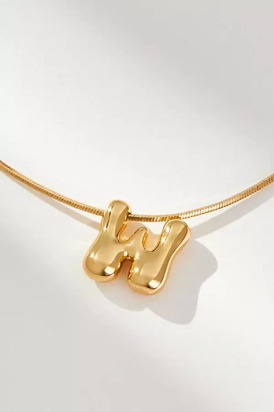By Anthropologie Mini Bubble Letter Monogram Necklace In Multicolor
