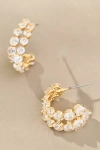 By Anthropologie Mini Crystal Hoop Earrings In Transparent