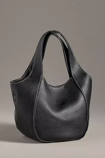 By Anthropologie Mini Faux-leather Tote In Black