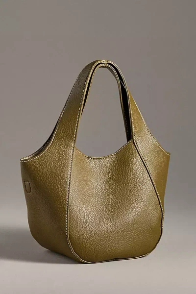 By Anthropologie Mini Faux-leather Tote In Green