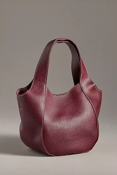By Anthropologie Mini Faux-leather Tote In Purple